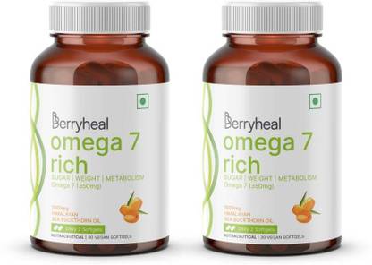 Berryheal Omega 7 Rich | Sea Buckthorn Oil | Sugar Control & Healthy Weight Managemnet