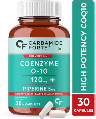 CARBAMIDE FORTE Coenzyme (coq10) 120mg with Piperine 5mg | Good Health Capsule for Heart Health