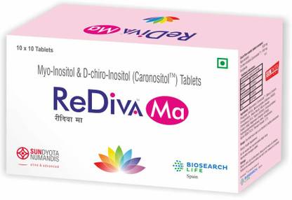 rediva Ma - D-Chiro Inositol & Myo Inositol PCOS Supplement For PCOS & Infertility
