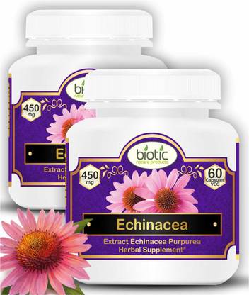 biotic Echinacea Capsules 450mg - 120 Veg Capsules