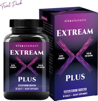 EXTREAM PLUS Testosterone Booster |Ashwagandha, Maca Root, Ginseng |Energy-Stamina & Vitality