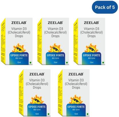 zeelab Updee 800 IU/ml | Cholecalciferol Drops Vitamin D3 Liquid Supplement