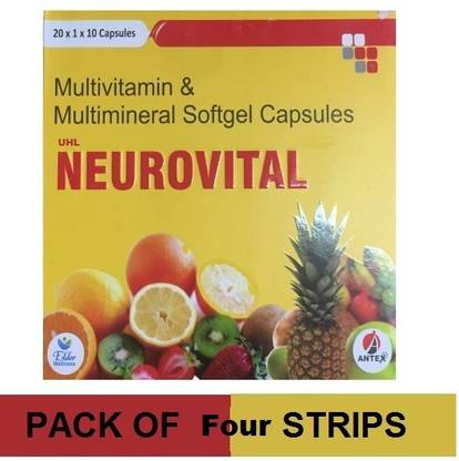 Uhl ELDER LABS NEUROVITAL MULTIVITAMIN CAPSULE FOR MEN AND WOMEN (4*10CAPS)