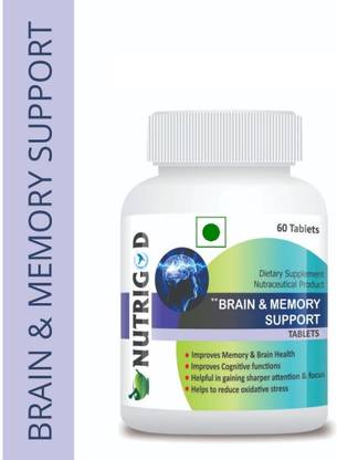 NUTRIGOD Brain and memory support tablets for men and women organic