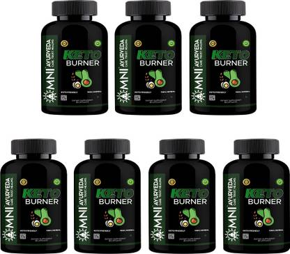 Omni Ayurveda Keto Fat Burner Capsules for Men and Women Weight Loss Pack of 7