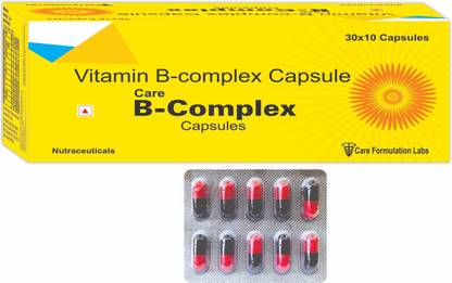 CARE Vitamin B-complex Capsule with Vitamin B1,B2,B6,B12 And Niacinamide(100 capsule)