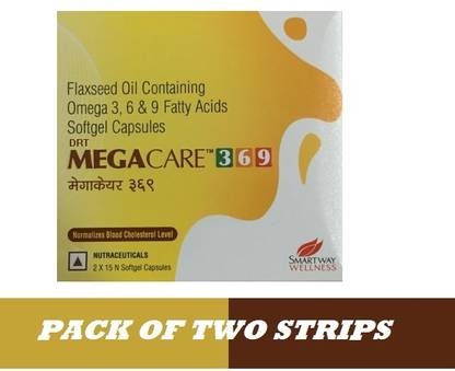 Drt MEGACARE 369 FLAXSEED OIL OMEGA 3,6,9 SOFTGEL CAPS