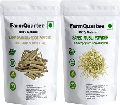 FarmQuartee Natural Ashwagandha Safed Musli Powder