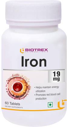 BIOTREX NUTRACEUTICALS Iron 19mg (As Ferrous fumarate) For Both Men & Women
