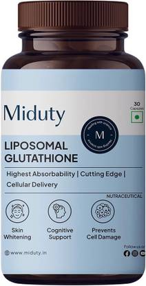 Miduty Liposomal Glutathione 650mg Skin Whitening - Anti-aging-Lipoglow-High Absorption