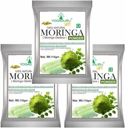 YOGAGURU MANTR Moringa Leaf Powder For Weight Loss, Powerful Vitamins (115g) set3