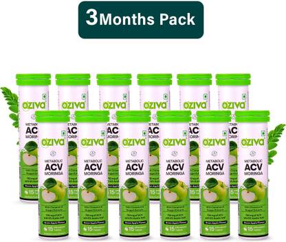 OZiva ACV Moringa (Green Apple)To Control Cravings, Apple Cider Vinegar,No Added Sugar