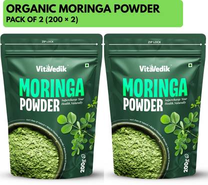 VitaVedik Organic Moringa Leaf Powder for Weight Loss 100% Natural For Hair|Skin|Superfood