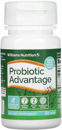 Williams Nutrition Probiotic Advantage, 2 Billion CFU, 30 Caplets