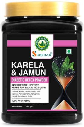 Srishma Karela Jamun Powder with 11 Potent Herbs - Helps Regulate Sugar Management