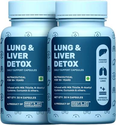 What's Up Wellness Lung & Liver Detox Capsules for Liver Health and Clear Lungs