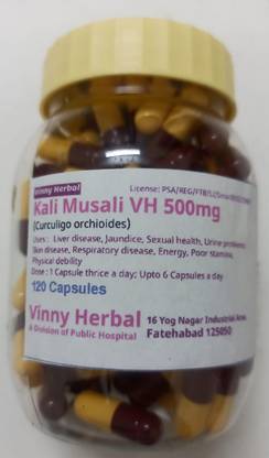 Vinny Herbal Kali Musali VH 500mg Capsules