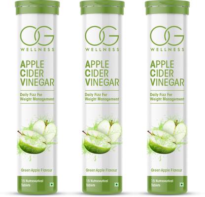 OG WELLNESS Apple Cider Vinegar Effervescent Tablets - Balances Weight & Immune System