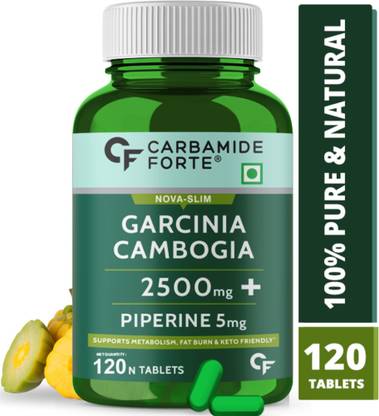 CARBAMIDE FORTE Garcinia Cambogia 2500mg fat burner Supplement with Piperine 5mg for Weight Loss