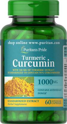 Puritan's Pride Turmeric Curcumin 1000 mg w/Bioperine 5 mg-
