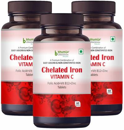Bhumija Lifesciences Bhumija Chelated Iron Tablets - Non-Constipating Iron