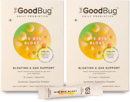 The Good Bug Bye Bye Bloat For Acidity Gas & Bloating Relief Lemon Flavoured Powder