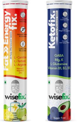 Wisefix Keto Fix, Fat To Energy | Fat Burner And Weight Loss Effervescent Tablets Combo