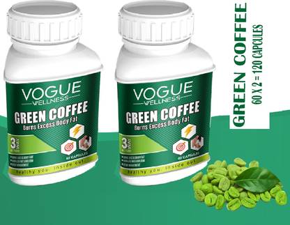 Vogue Green Coffee Bean Extract Capsules Natural Antioxidant For Weight Management