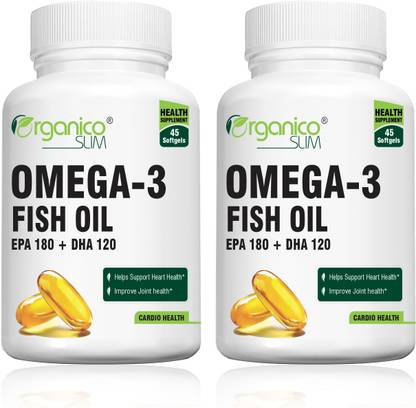 organicoslim Omega-3 Fish Oil 180:120-Formula Heart Health,Joint Support&Cognitive Function