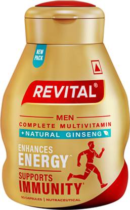 Revital H Multivitamin For Men With Natural Ginseng, 10 Vitamins & 9 Minerals