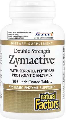 Natural Factors Zymactive, Double Strength, 30 Enteric Coated Tablets