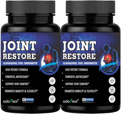 Adorreal Joint Restore Glucosamine Chondroitin & MSM, curcumin, Boswellia,Rosehip Extract