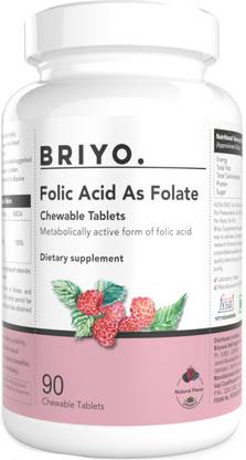 BRIYOSIS folic acid as folate (active form of folic acid) chewable tablets