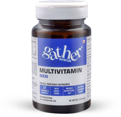 Gather Nutrition Multivitamin Men’s | Boost Immunity, Stamina & Support Health & Brain Function