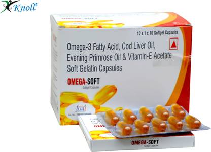 Knoll Omega Soft Contains Omega 3 Fatty Acid + Cod Liver Oil + Vitamin E