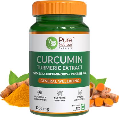 Pure Nutrition Curcumin Tablets with Piperine for Healthy Joints
