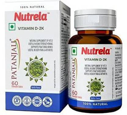 NUTRELA Vitamin D-2K Chewable Tablets By Patanjali