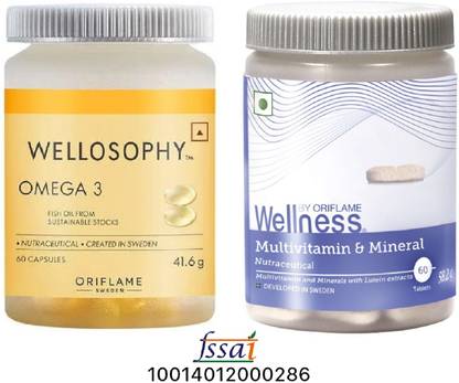 Oriflame Sweden Wellness Omega 3 + Wellness Multivitamin & Mineral Combo