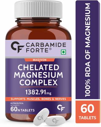 CARBAMIDE FORTE Chelated Magnesium Glycinate Complex 1382.91mg, Magnesium Supplement