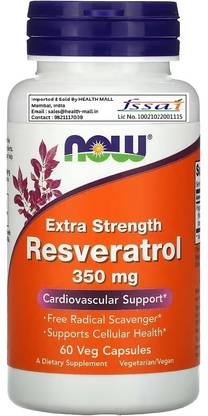 Now Foods Extra Strength Resveratrol, 350 mg, 60 Veg Capsules