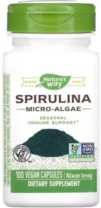 Nature's Way Spirulina Micro-Algae, 380 mg, 100 Vegetarian Capsules