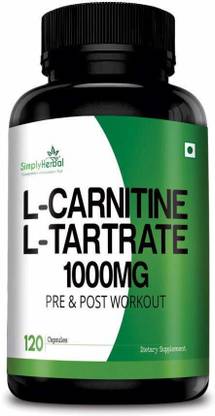 Simply Herbal L-Carnitine With L Tartrate 1000mg Per Serving (Double Strength Formula)