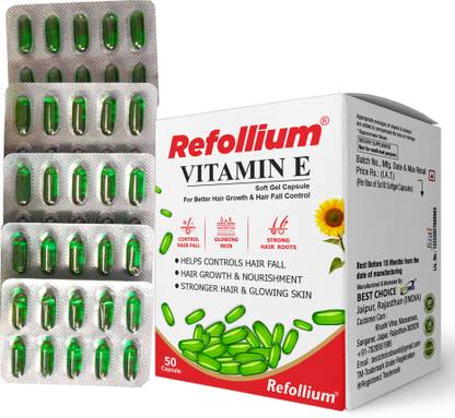 Refollium Vitamin E for Glowing Skin & Stronger Hair
