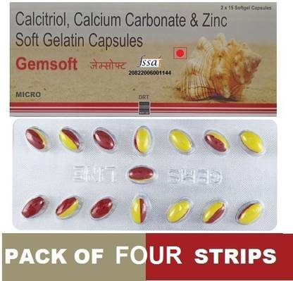 Drt MICRO GEMSOFT CALCIUM SUPPLEMENT CAPSULE FOR MEN AND WOMEN (4*15CAPS)
