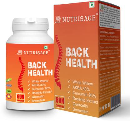 Nutrisage Back Health with 9 Potent Herbs,Relieve Back Pain, Spondylitis, Herniated Disc