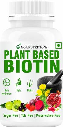 GOA NUTRITIONS Biotin For Hair Growth To Dandruff, Hair Fall Control For Men & Women-60