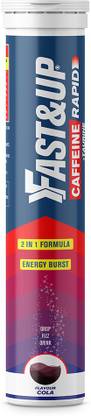FAST&UP Caffeine Rapid Pre Workout Energy Drink - 100mg Caffeine Tablets & 100mg Taurine