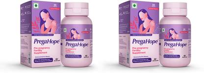 Pregahope Pre-pregnancy Fertility Supplement, Nutraceutical For Women | 30 Tab x Pack of 2