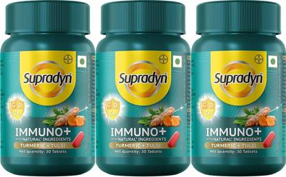 Supradyn Multivitamin,Immunity Booster Vit C, Vit D, Zinc, 30 Tablets x pack of 3