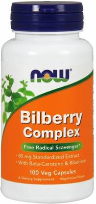 Now Foods Bilberry Complex, 80 mg